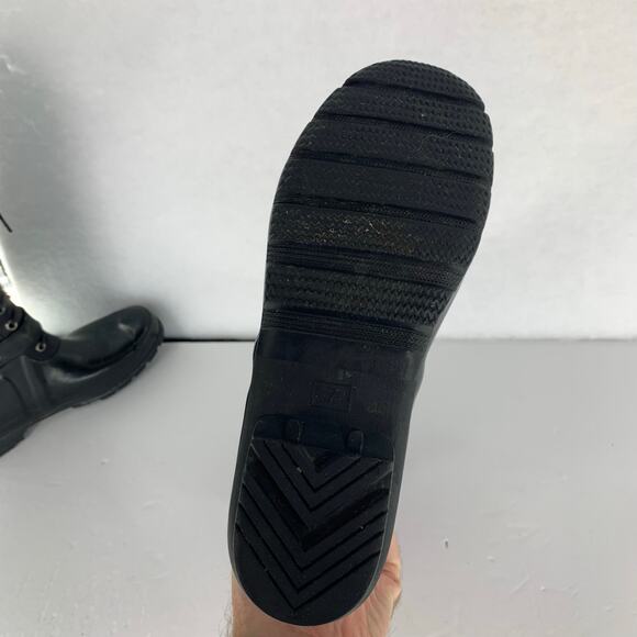 BCBG MaxAzria Willis Black Rubber Mid-Calf Lace-Up Rain Boots Size 7B - Picture 13 of 13